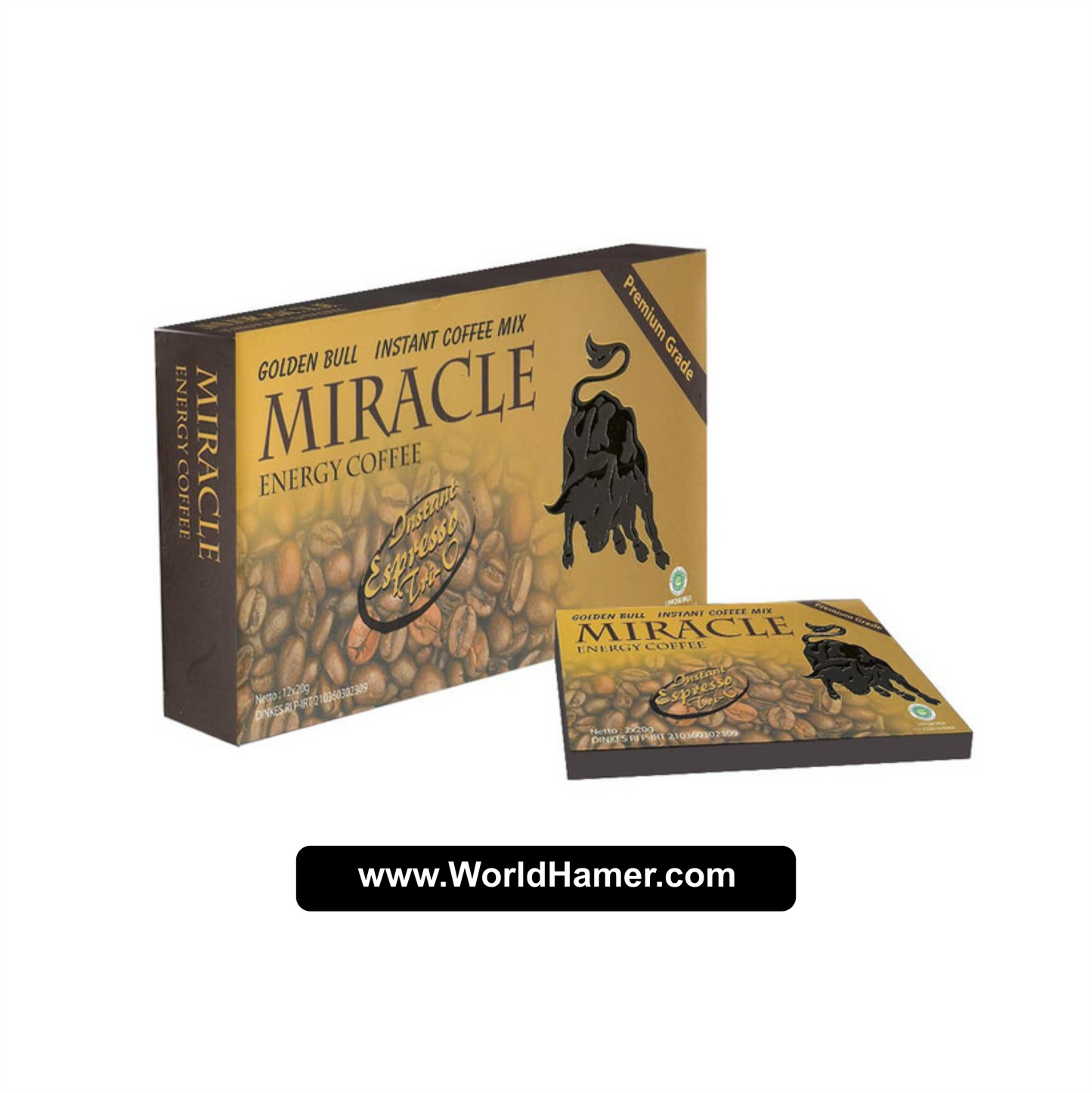 MIRACLE Energy Coffee | Golden Bull Herbal Vitality Booster for Men