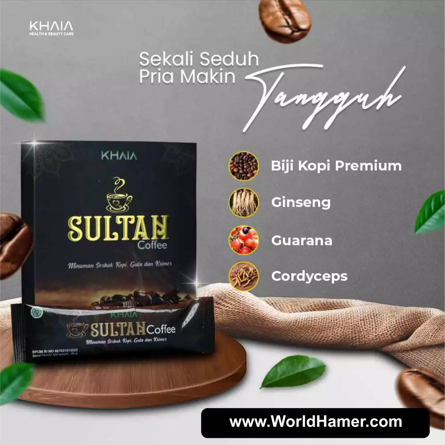 KHAIA Sultan Coffee | Premium Herbal Coffee for Men’s Stamina & Vitality