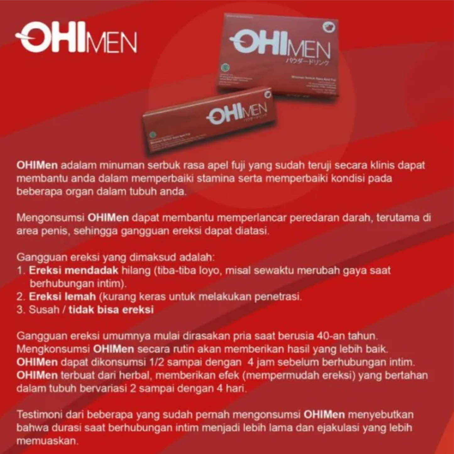 OHIMEN Powder Drink | Male Vitality & Energy Booster