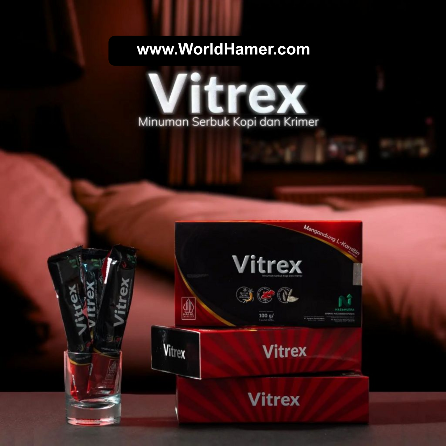 Vitrex Original | Instant Herbal Stamina Coffee for Men with Cordyceps & Ginseng