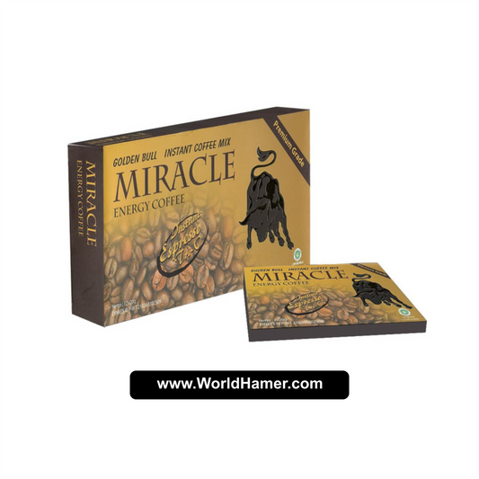 MIRACLE Energy Coffee | Golden Bull Herbal Vitality Booster for Men