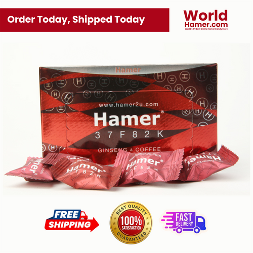 Hamer Ginseng Candy, Natural Energy & Stamina Booster, Herbal Coffee Candy for Men & Women | 30 Pieces