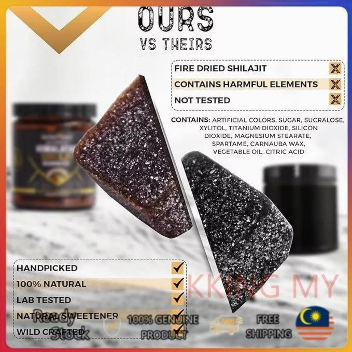 Himalayan Shilajit Gummies – 35 Gummies | Natural Vitality & Energy Booster
