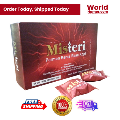 Misteri Coffee Candy – 30 Energetic Herbal Candies for Men’s Vitality & Stamina